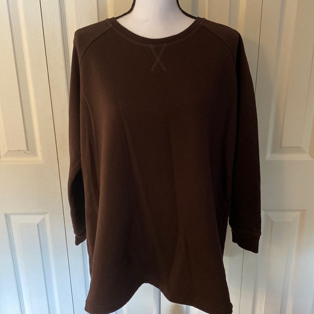 Hasting and Smith Women Plus 1X Brown Sweatshirt